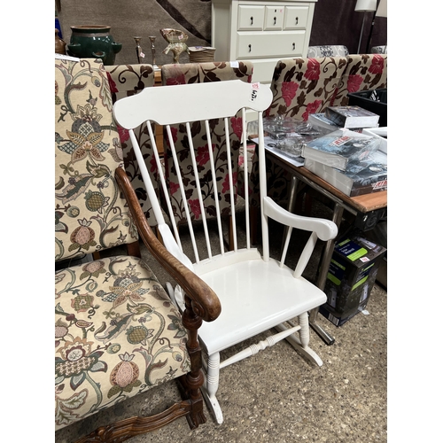 175 - white painted rocking chair