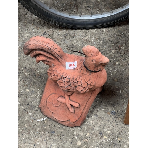 194 - concrete Cockerel ridge tile