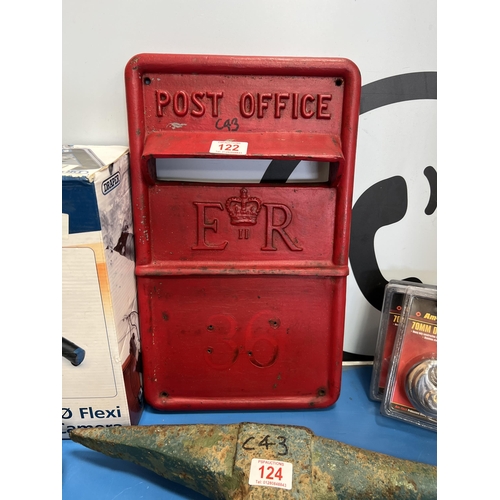 122 - vintage cast iron post office box front