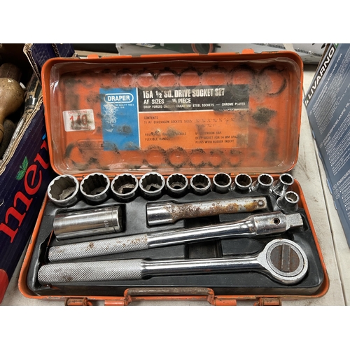 140 - Draper socket set in tin