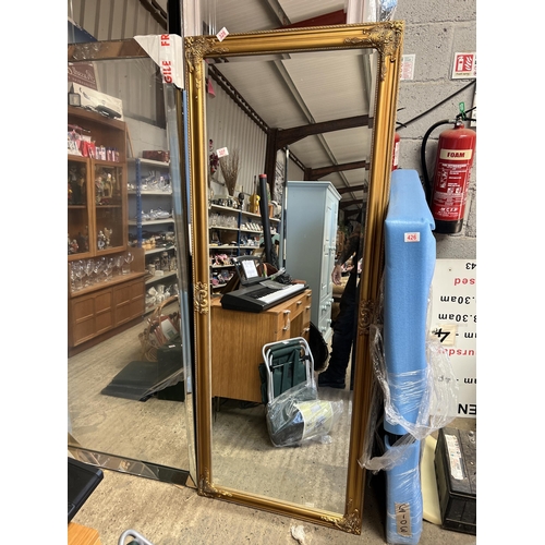 327 - large gold framed mirror