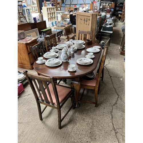 346 - Dinning table and 6 chairs