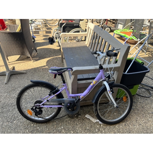 116 - GIRLS purple bike