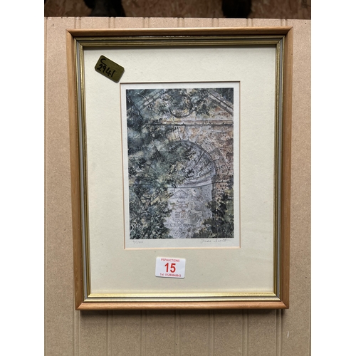 15 - framed limited edition print Stowe Pebble Alcove