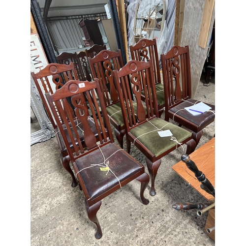 55 - 6 x Mahogany dining chairs