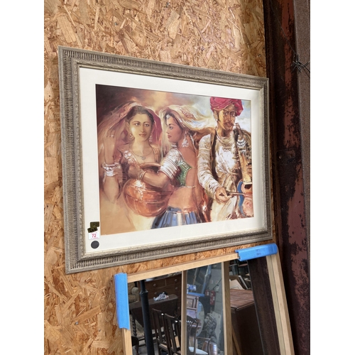 72 - large framed picture