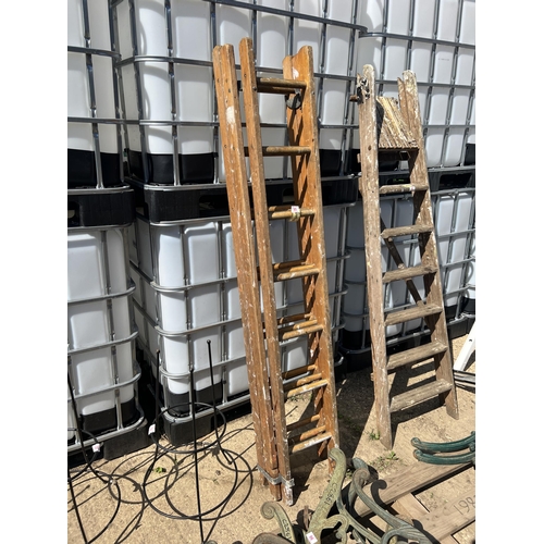 95 - triple wood ladders