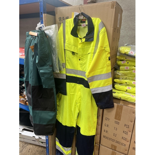 392 - yellow Hiviz overalls / boiler suit size XL