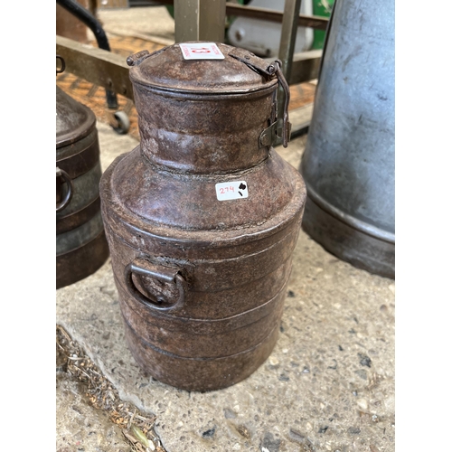 13 - rustic cream / milk churn h274