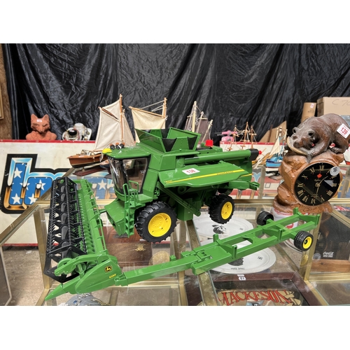 138 - large scale John Deere combine harvester tractor toy Brudor