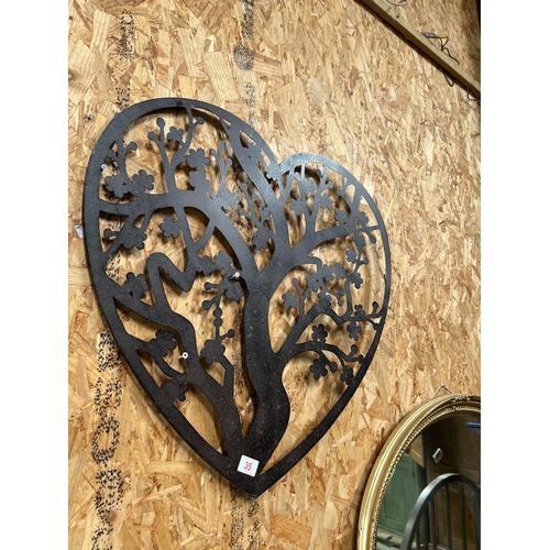 35 - metal love heart wall art