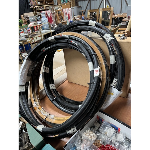 493 - Qty new bike tyres