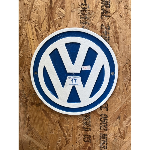 17 - VW METAL SIGN H444