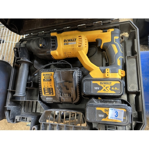 3 - DEWALT 18V LI ION HAMMER DRILL