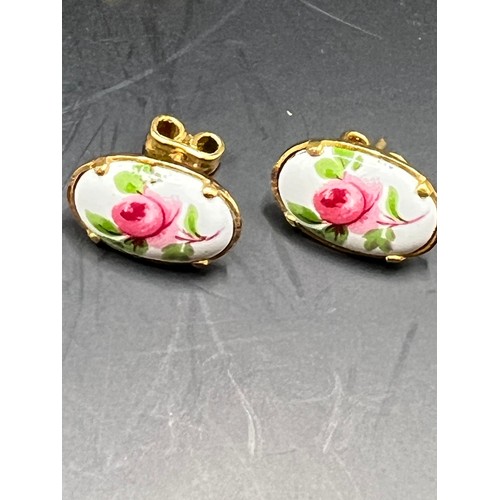 63 - 6 x pairs earrings , yellow / gold coloured designs as per pics