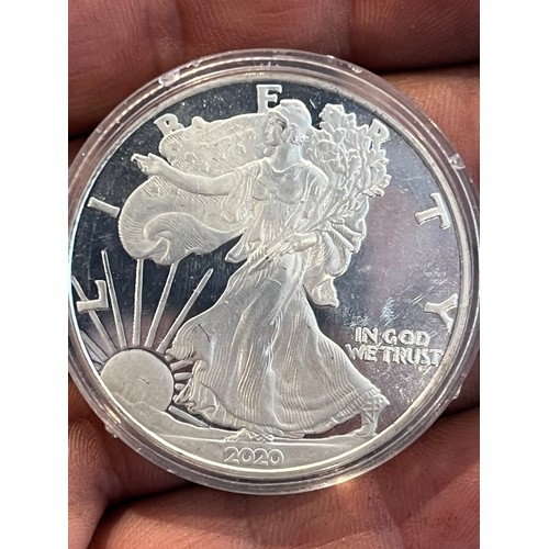 139 - 1oz silver dollar 2020 , Liberty , United States of America in capsule