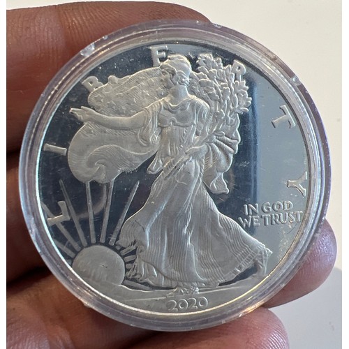 139 - 1oz silver dollar 2020 , Liberty , United States of America in capsule