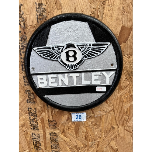 26 - H433 Bentley sign