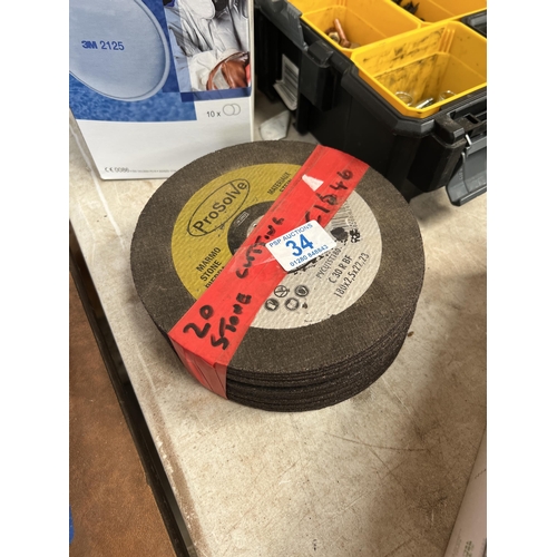 34 - 20 stone cutting discs