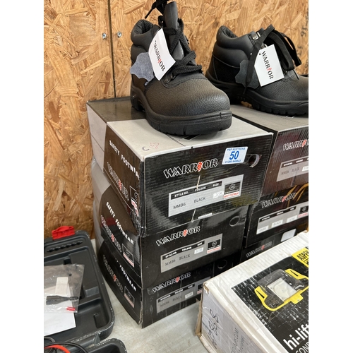 50 - X3 BOXES OF WORK BOOTS