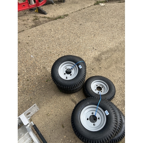 880 - trailer tyres and hubs good condition...