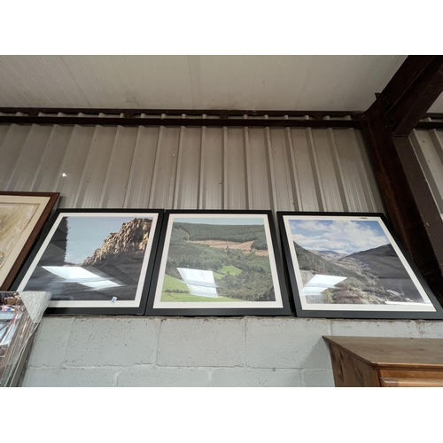 265 - 3 x large framed photos