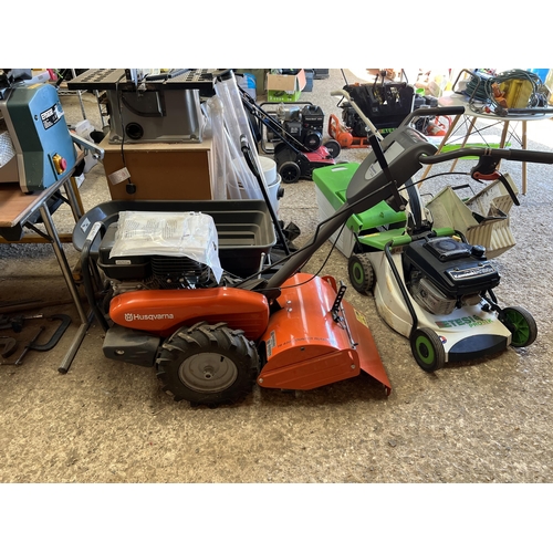 1 - Husqvarna rotavator model TR430 used once , clean tidy with manual