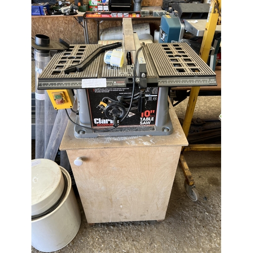 3 - Clarke 10” table saw on stand