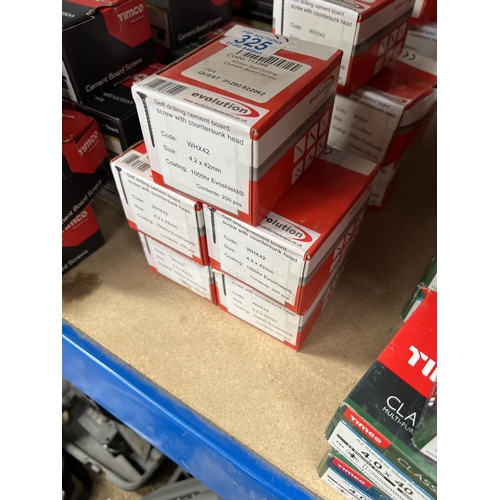 325 - 5 x boxes 200 pcs , 4.2 x 42mm screws