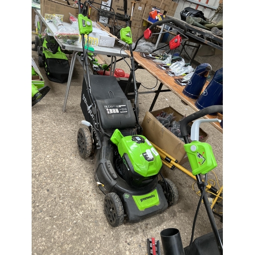 420 - Greenworks 40v cordless mower with battery & charger