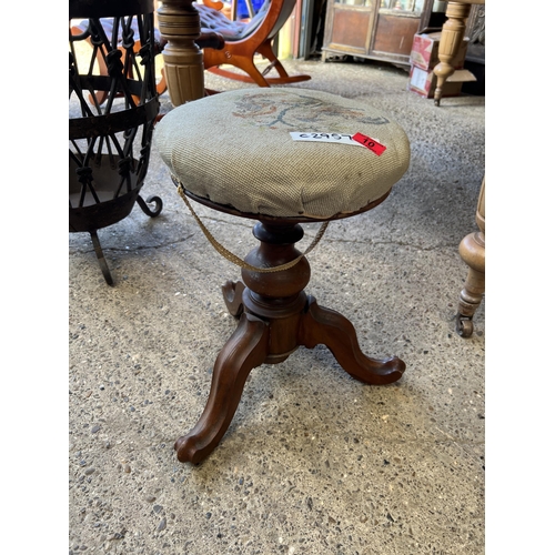 10 - Antique swivel top stool