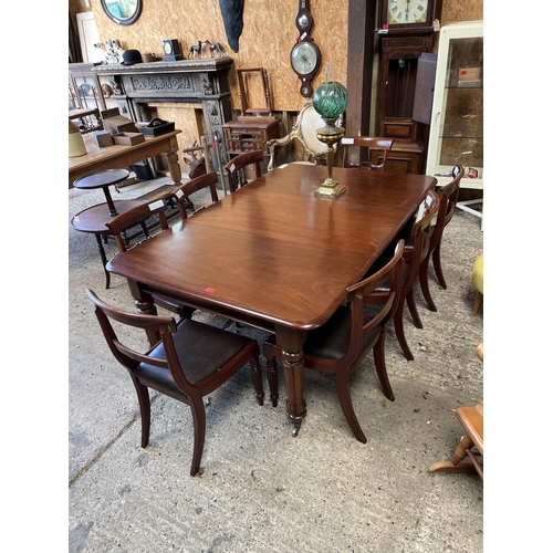 12 - William IV table & 8 chairs