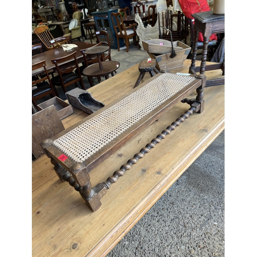 20 - long barley twist bar foot stool