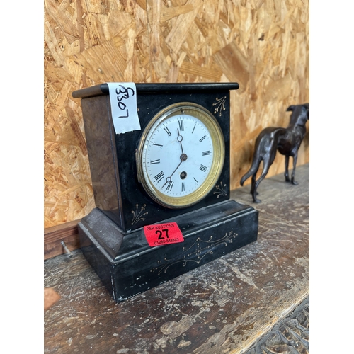 27 - slate mantle clock