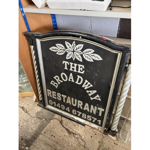 482 - vintage restaurant sign a/f