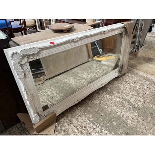 49 - new large white framed mirror