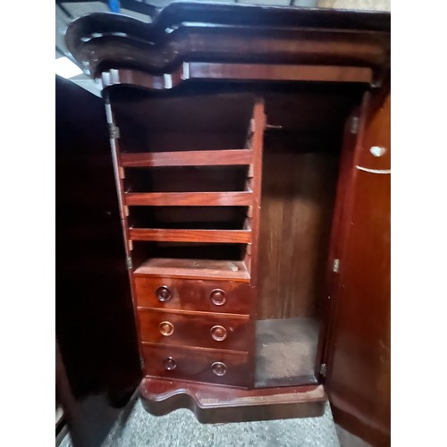 534 - large Victorian mahogany wardrobe