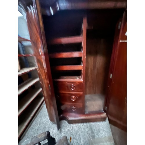 534 - large Victorian mahogany wardrobe