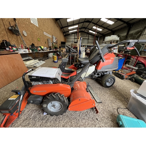 2 - Husqvarna rotavator model TR430 used once , clean tidy with manual