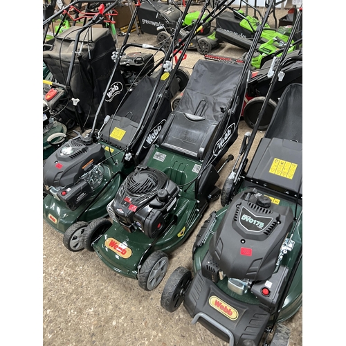 WEBB petrol mower WERR17SP as new demonstrator used once