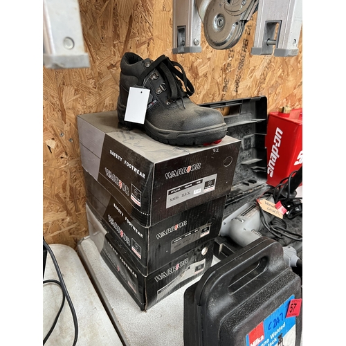 56 - 3 x pairs new safety boots size 3