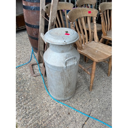 4 - Aluminium milk churn Birmingham diaries Stamped on lid