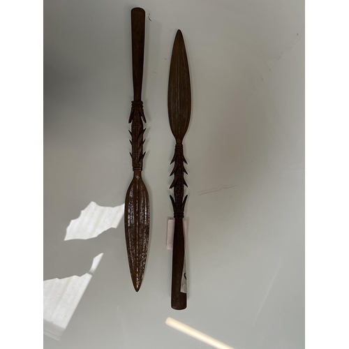 114 - 2 x fishing spear heads