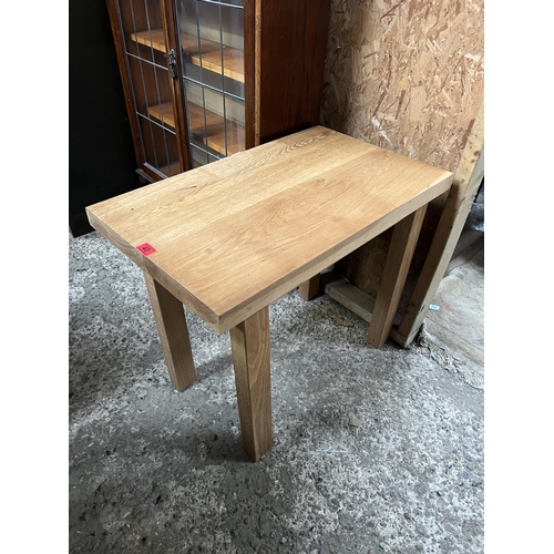 40 - light oak side table