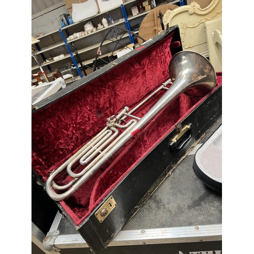 605 - Besson trombone in case