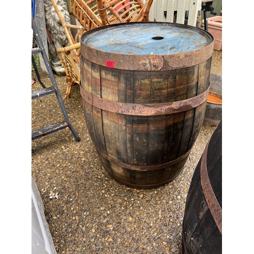 657 - large wooden barrel