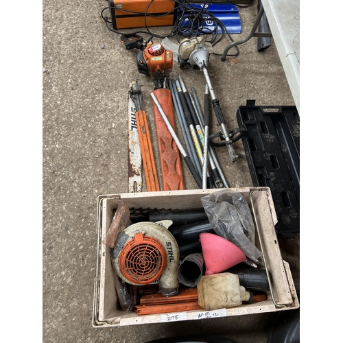 323 - Qty Stihl spares crate etc..