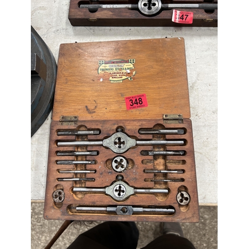 348 - Lenmann Archer & Lane , tap & die set in case