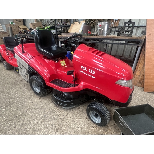 367 - HONDA HF2315K2 HME garden tractor , working order , grass box switch not working no 77