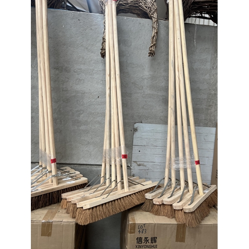 392 - 4 x new yard brooms